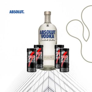 Combo Vodka Absolut + 4 Speed 250ml