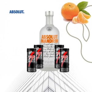Combo Vodka Absolut Mandrin + 4 Speed 250ml