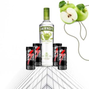 Combo Vodka Smirnoff Green Apple+ 4 Speed 250ml