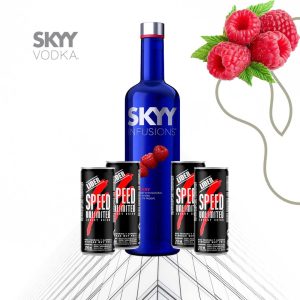 Combo Vodka Sky Raspberry + 4 Speed 250ml