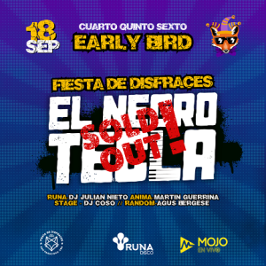 EARLY BIRD | Fiesta de Disfraces | 18SEP